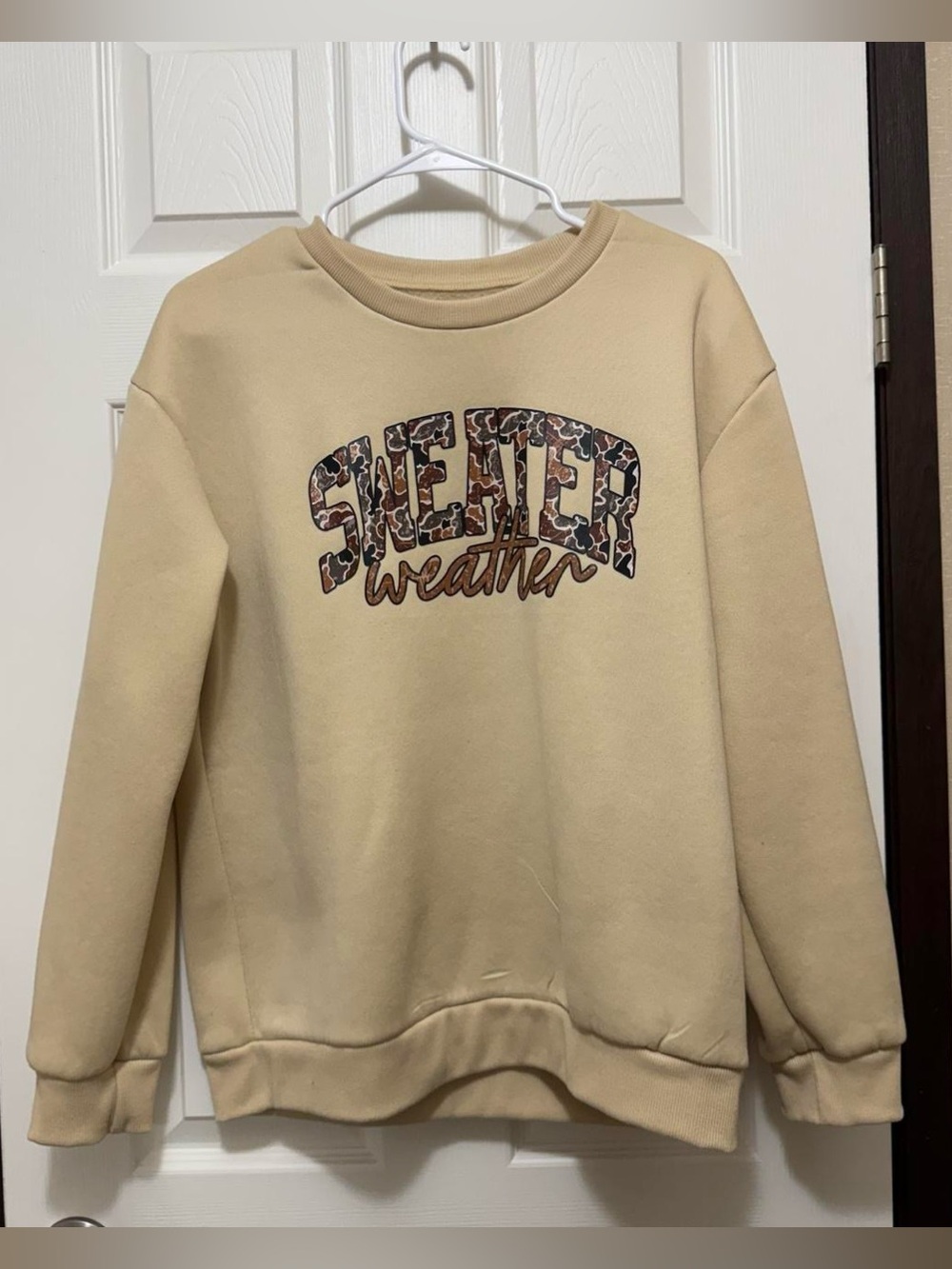 Sweater Weather Graphic Crewneck - Beige